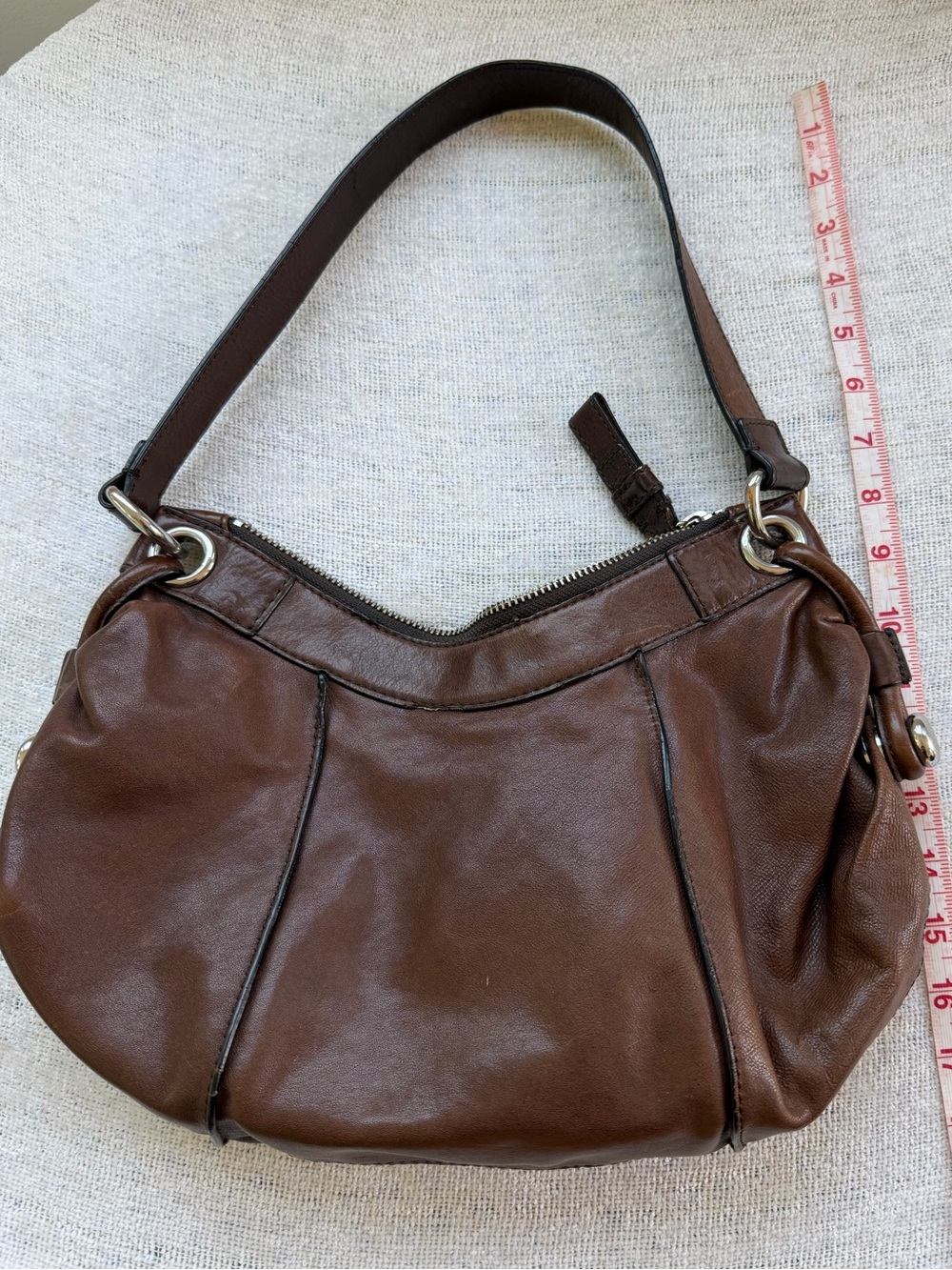 Banana Republic Chocolate Brown Leather Shoulder Bag - Picture 4 of 10